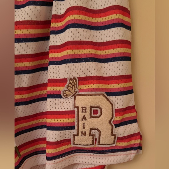 Ryoko Rain Stranger Things Rainbow Striped Athletic‎ Shorts Size AXL - Picture 3 of 10